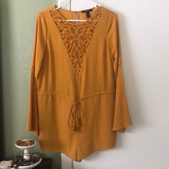 Mustard Boho Romper - Picture 1 of 5